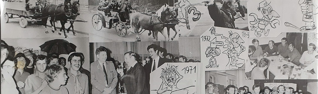 Fotowand auf dem Jahrgangstreffen 1983