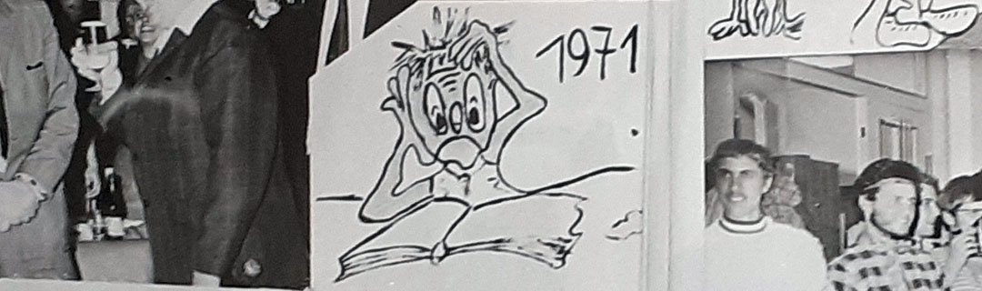 Studienjahrestreffen 1983, Ausschnitt aus der Plakatwand.